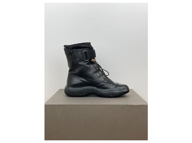 Botas de combate Prada AW99 de punta cuadrada Vibram - vista 4