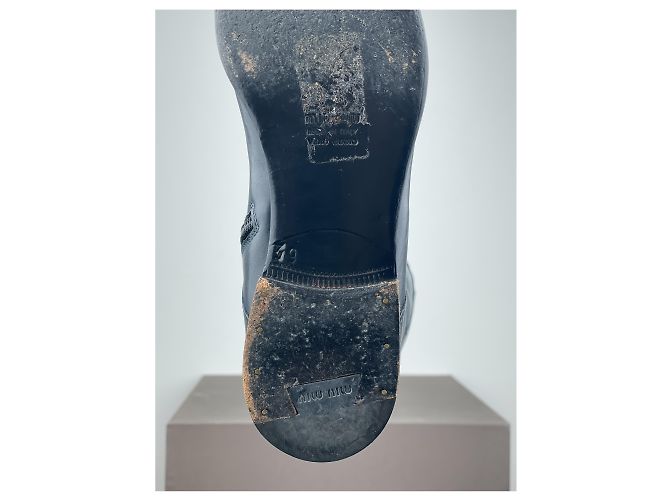 Botas de montar hasta la rodilla Miu Miu AW08 Negro - vista 11
