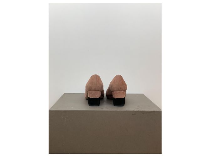 Zapatos de ballet de ante con gran cierre Prada de los 2000 Castaño - vista 6