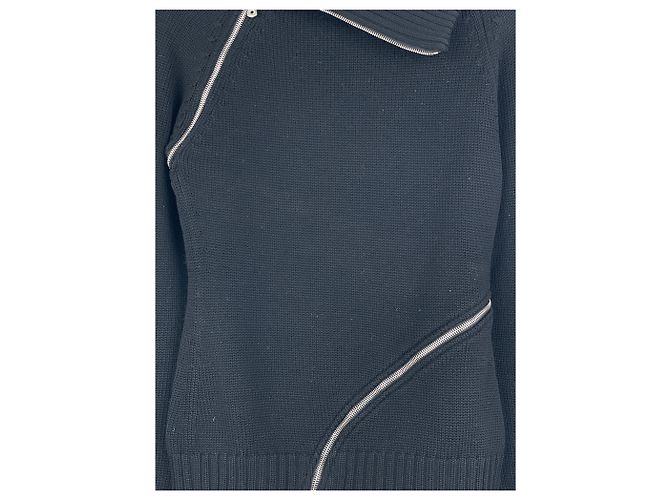 Damenpullover mit Spiralreißverschluss von Dolce & Gabbana AW03 Schwarz - Ansicht 7