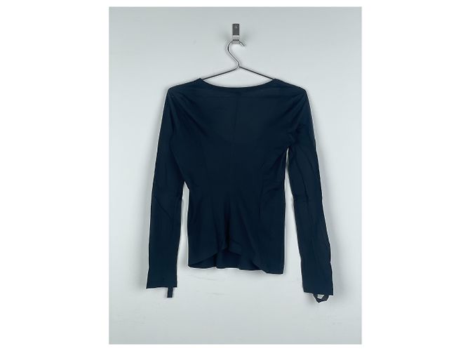 Helmut Lang 2000s Thumb-Strap Bondage Longsleeve Top Black - view 2