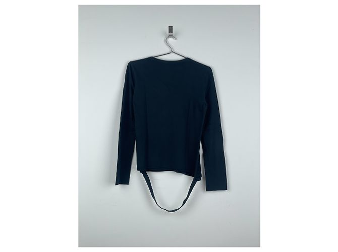 Top de manga larga Bondage Strap SS01 de Helmut Lang Negro - vista 2