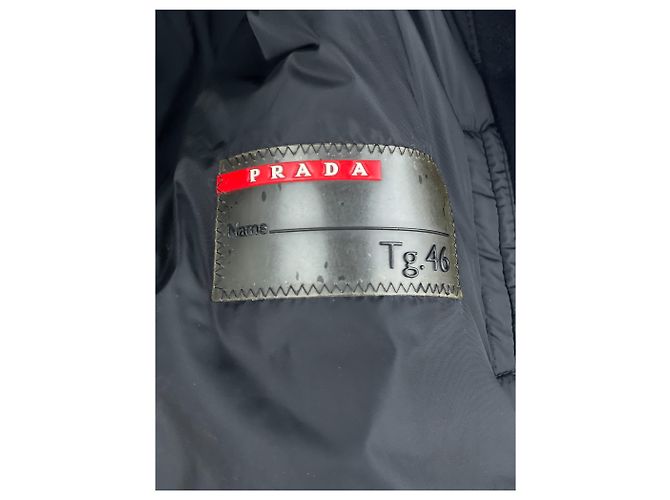 Prada Militär Flak Pufferjacke der 2000er Schwarz - Ansicht 9