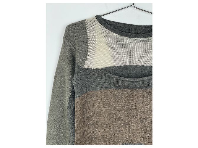 Rick Owens AW05 'Moog' Mohair Impala Strickpullover Braun - Ansicht 4