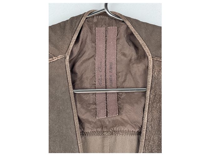 Vestido híbrido de cuero 'Plinth' AW13 de Rick Owens - vista 12