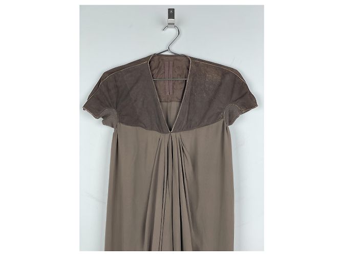 Vestido híbrido de cuero 'Plinth' AW13 de Rick Owens - vista 4