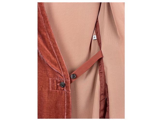 Rick Owens AW19 'Larry' Samt Kimono Blazer Jacke Rot - Ansicht 11