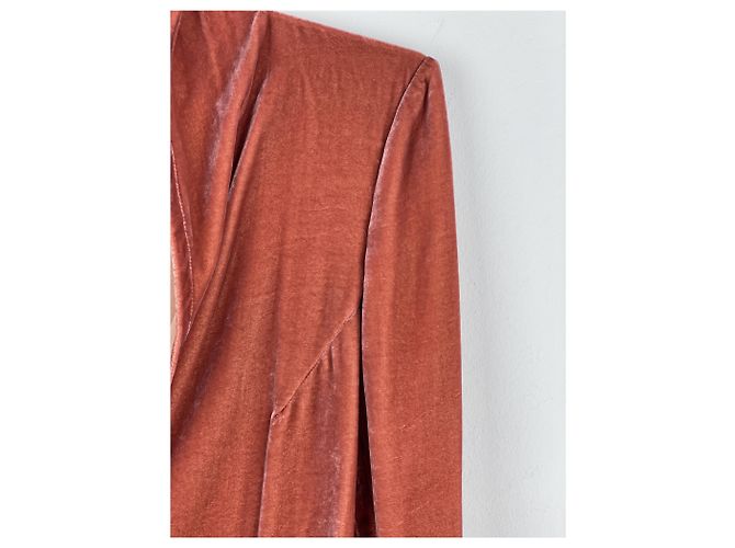Rick Owens AW19 'Larry' Samt Kimono Blazer Jacke Rot - Ansicht 5