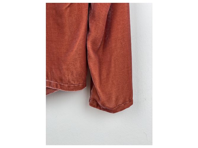 Rick Owens AW19 'Larry' Samt Kimono Blazer Jacke Rot - Ansicht 9