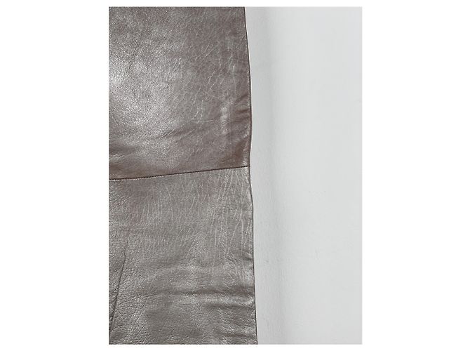 Helmut Lang AW99 Leder Astro Biker-Hose Silber - Ansicht 12