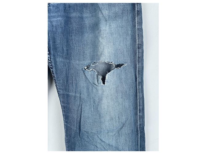 Jeans en denim déchirés Helmut Lang AW98 - vue 7