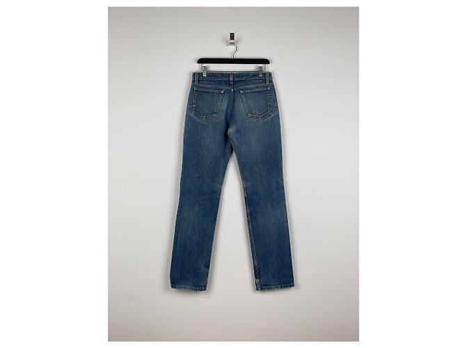 Helmut Lang 1990s Washed Distressed Denim Jeans Blue - view 2