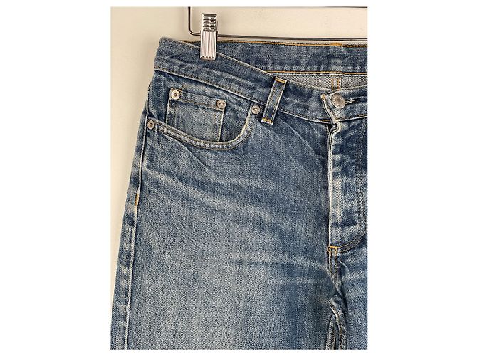 Helmut Lang 1990s Washed Distressed Denim Jeans Blue - view 4