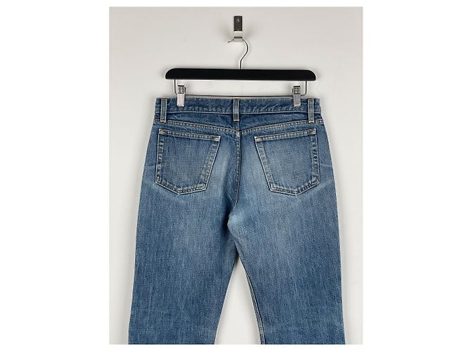 Helmut Lang 1990s Washed Distressed Denim Jeans Blue - view 8