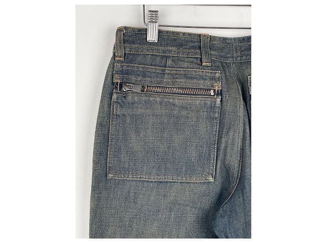Gucci by Tom Ford SS02 Flared Sanded Bootcut Denim Jeans Blue - view 10