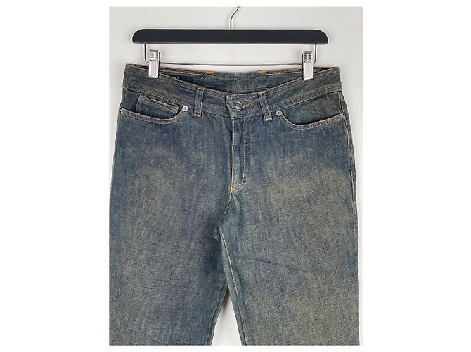 Gucci by Tom Ford SS02 Flared Sanded Bootcut Denim Jeans Blue - view 3