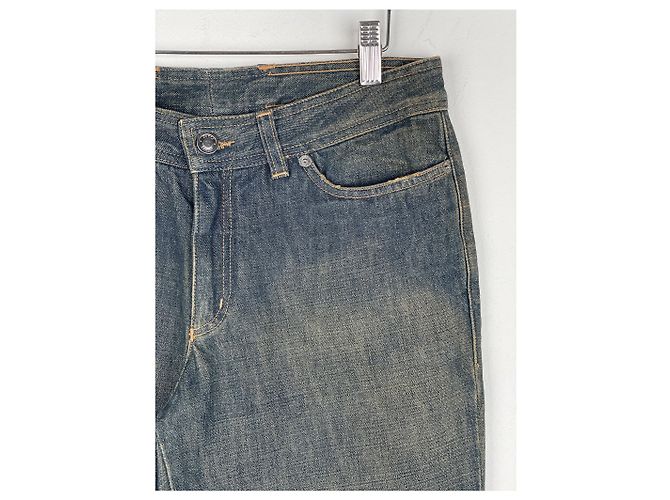 Gucci by Tom Ford SS02 Flared Sanded Bootcut Denim Jeans Blue - view 5