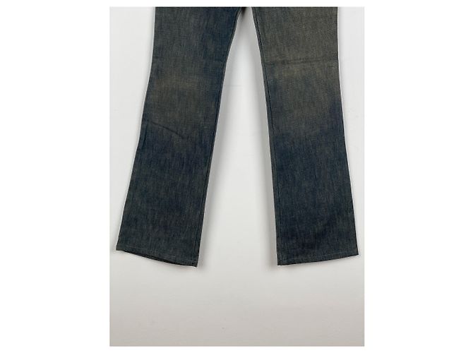 Gucci by Tom Ford SS02 Flared Sanded Bootcut Denim Jeans Blue - view 7