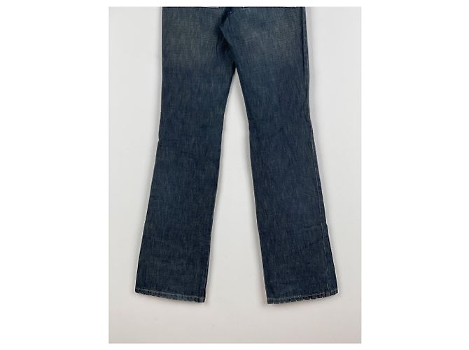 Gucci by Tom Ford SS02 Flared Sanded Bootcut Denim Jeans Blue - view 10