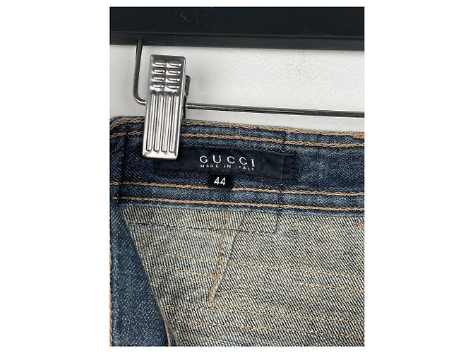 Gucci by Tom Ford SS02 Flared Sanded Bootcut Denim Jeans Blue - view 13