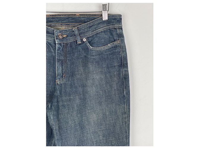 Gucci by Tom Ford SS02 Flared Sanded Bootcut Denim Jeans Blue - view 5