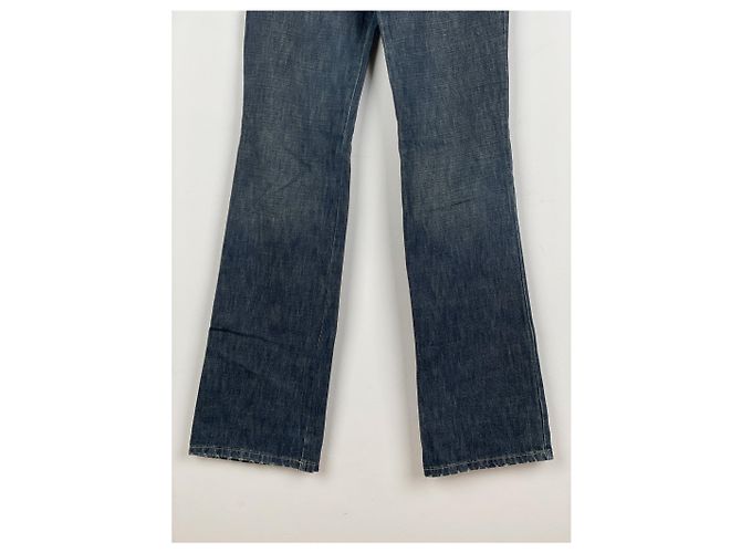 Gucci by Tom Ford SS02 Flared Sanded Bootcut Denim Jeans Blue - view 6