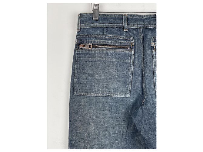 Gucci by Tom Ford SS02 Flared Sanded Bootcut Denim Jeans Blue - view 8