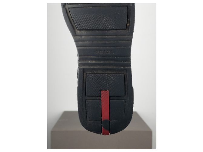 Prada 2000s Knee-High Boxing Racing Lace-Up Sneaker Boots - view 11