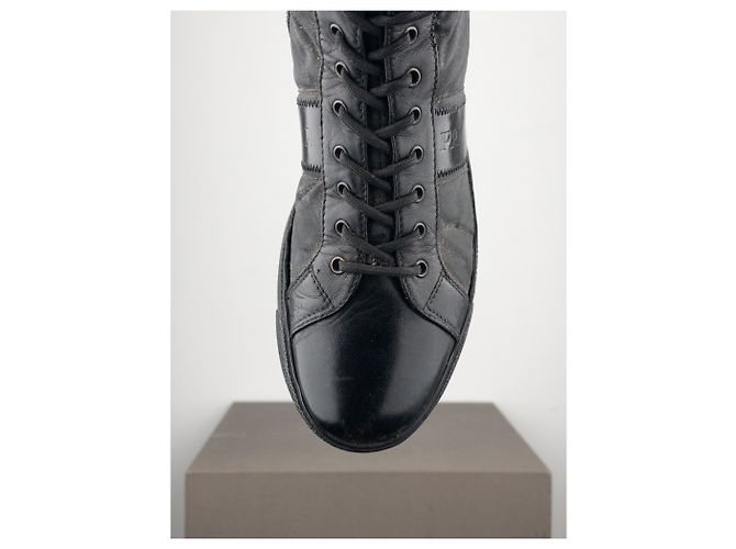 Prada 2000s Knee-High Boxing Racing Lace-Up Sneaker Boots - view 7