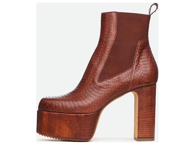 Rick Owens SS21 Phlegethon Muster Python Kiss Absätze Rot - Ansicht 3