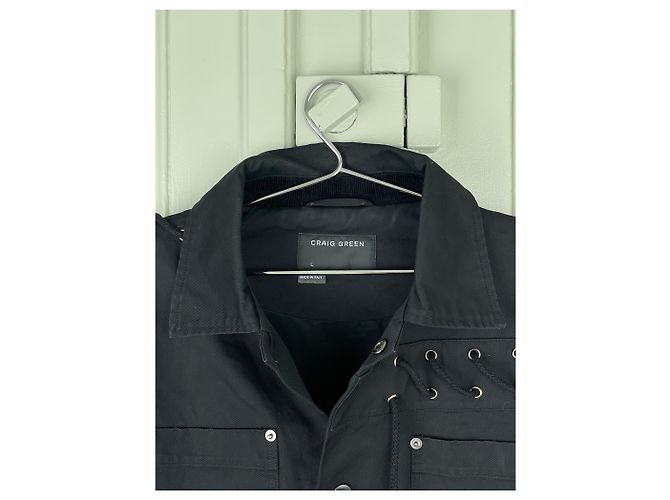 Laced Work Jacket von Craig Green FW18 Schwarz - Ansicht 4