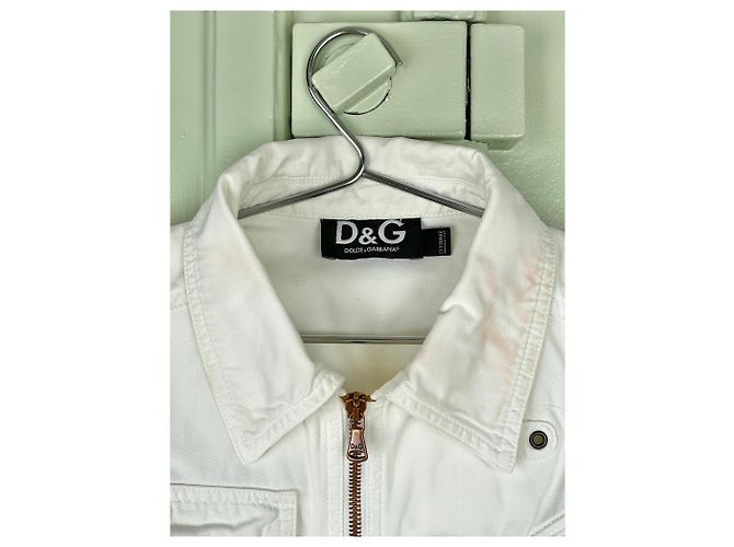 Chaqueta militar cargo de paracaídas bondage AW03 de Dolce & Gabbana Blanco - vista 3