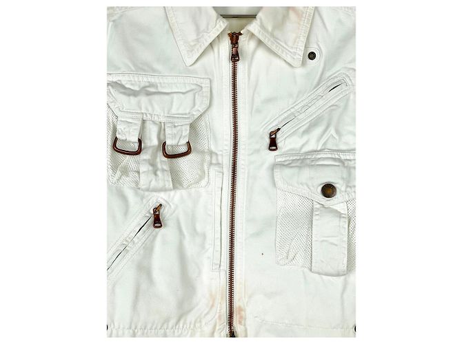 Chaqueta militar cargo de paracaídas bondage AW03 de Dolce & Gabbana Blanco - vista 4