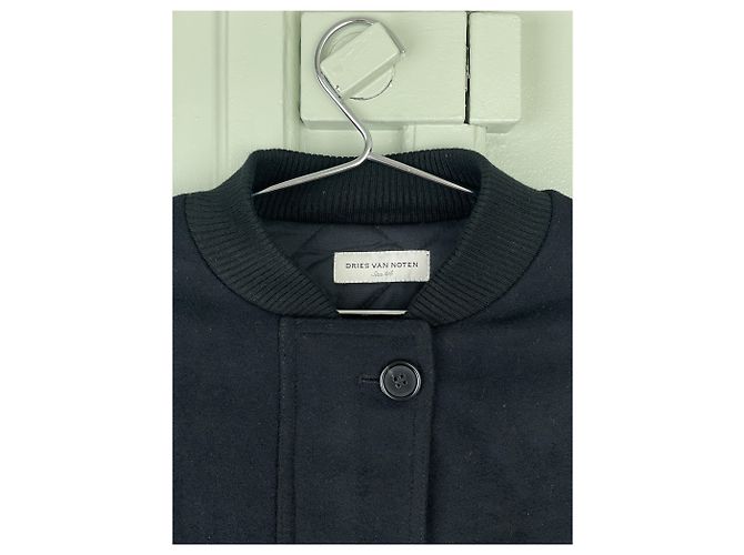 Chaqueta Bomber con Cierre Trasero Dries van Noten AW14 Negro - vista 10