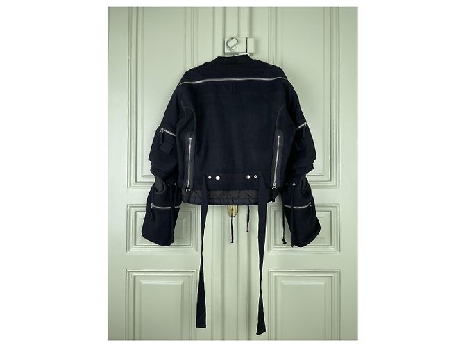 Chaqueta Bomber con Cierre Trasero Dries van Noten AW14 Negro - vista 2