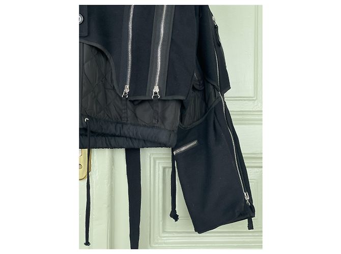 Chaqueta Bomber con Cierre Trasero Dries van Noten AW14 Negro - vista 7