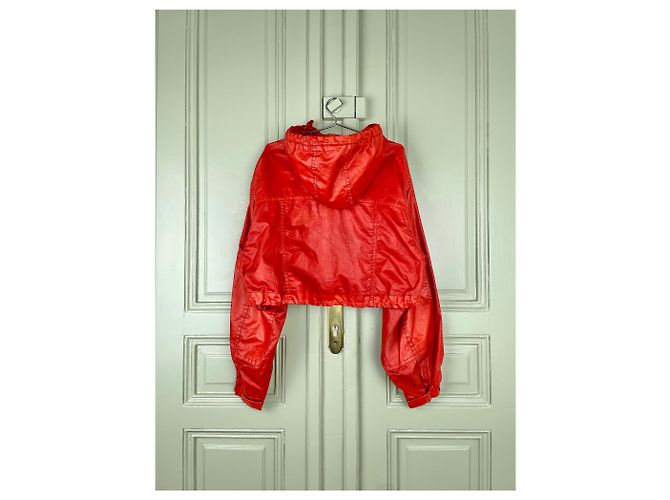 Jaqueta parka cropped 1of1 Dries van Noten AW20 Vermelho - vista 2