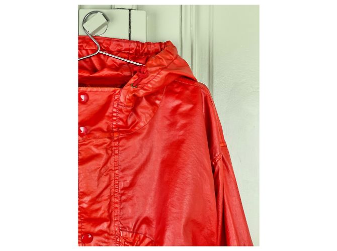 Jaqueta parka cropped 1of1 Dries van Noten AW20 Vermelho - vista 4