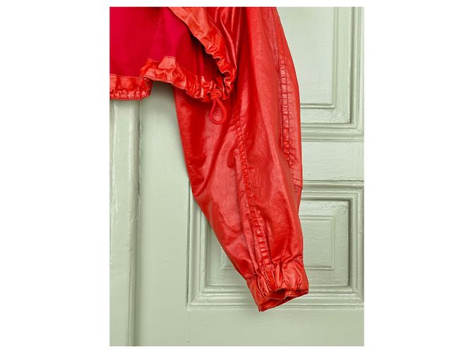 Jaqueta parka cropped 1of1 Dries van Noten AW20 Vermelho - vista 5