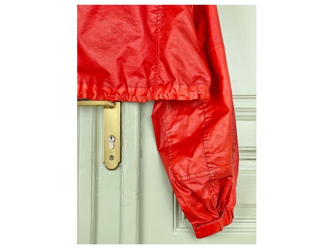 Jaqueta parka cropped 1of1 Dries van Noten AW20 Vermelho - vista 6