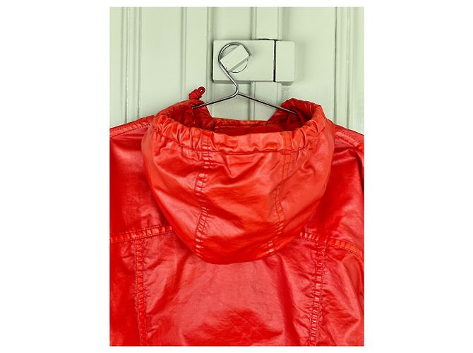 Jaqueta parka cropped 1of1 Dries van Noten AW20 Vermelho - vista 7