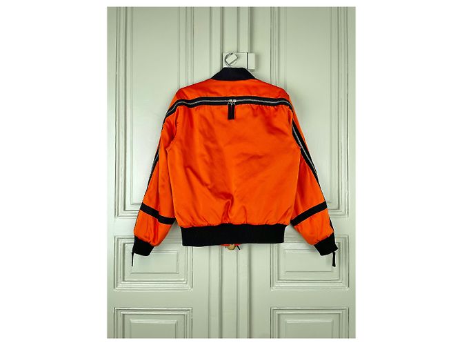 Orange Backzip Bomberjacke Dries van Noten AW14 - Ansicht 2