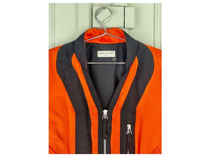 Orange Backzip Bomberjacke Dries van Noten AW14 - Ansicht 3