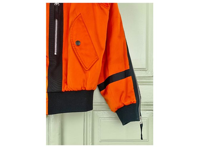 Orange Backzip Bomberjacke Dries van Noten AW14 - Ansicht 4