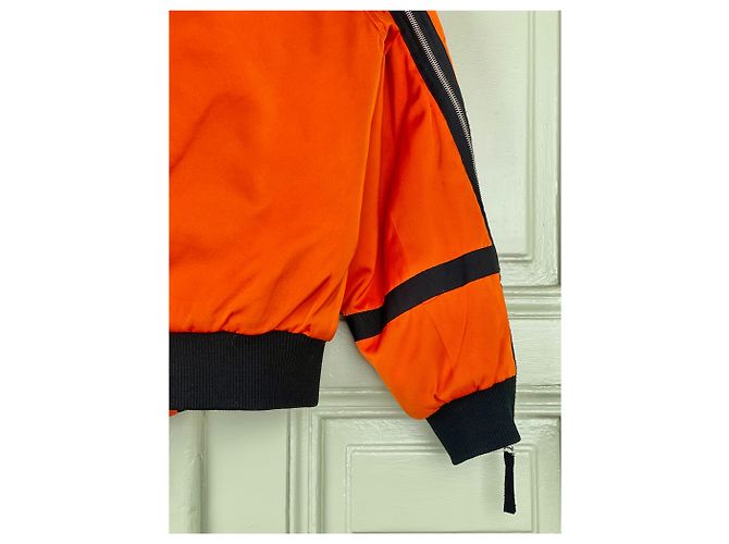 Orange Backzip Bomberjacke Dries van Noten AW14 - Ansicht 7