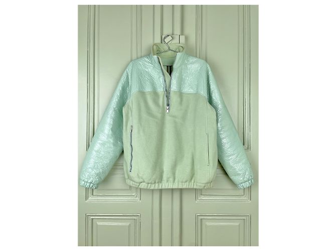 Rick Owens DRKSHDW AW20 PERFORMA Half-Zip Pullover Windbreaker Jacket Green - vista 3