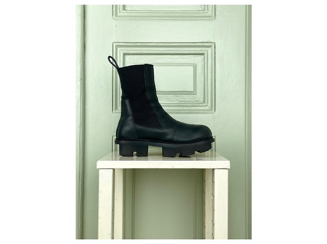 Botas Megatooth Beatle Rick Owens Negro - vista 4