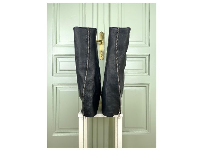 Stivali Creeper `Fetish´ a Risvolto di Rick Owens SS11 ANTHEM Nero - vista 6