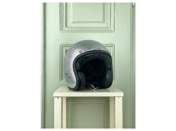 Maison Martin Margiela Borsa a Spalla Glitter Helmet di Maison Margiela Argento - vista 3