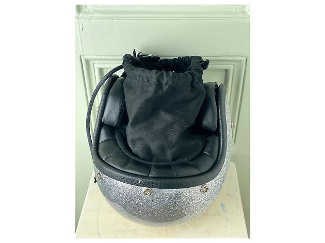 Maison Martin Margiela Borsa a Spalla Glitter Helmet di Maison Margiela Argento - vista 7